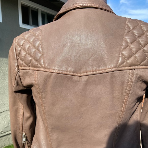 All Saints Cropped Cargo Leather Jacket - Picture 5 of 9